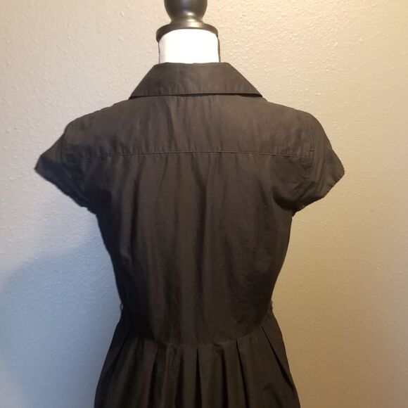 Talbots Dress 4P Petite Eyelet Lace Paisley Fit & Flare Button Front Preppy Boho - Picture 5 of 9